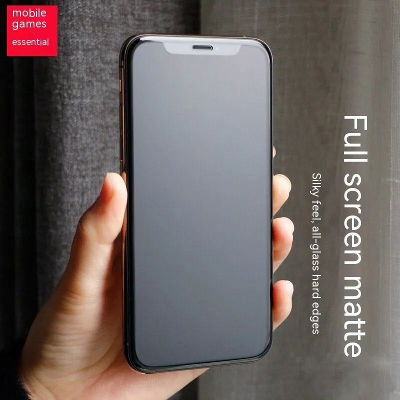 Bright edge frosted tempered glass screen protector for Apple iPhone