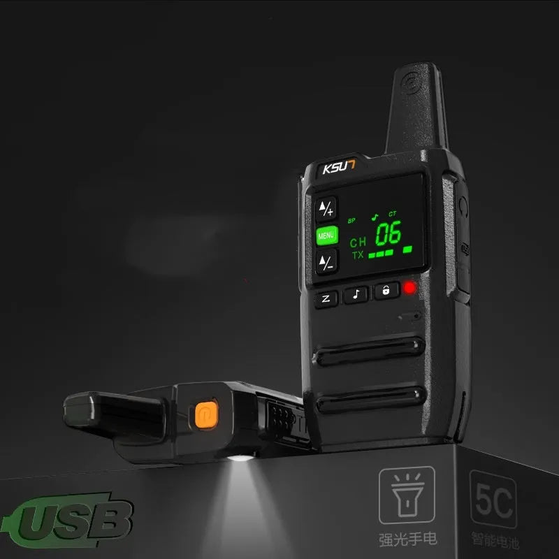 KSU7 civil high-power walkie-talkie with lithium battery and seat charger