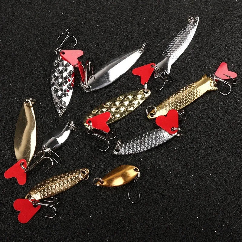 Fishing lure with metal sequins and pineapple sequin box packaging