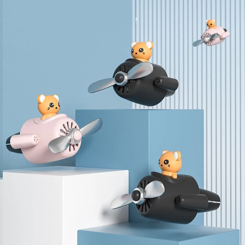 Cartoon aeroplane shaped car air outlet aromatherapy diffuser in choice of colours with fragrance pads
