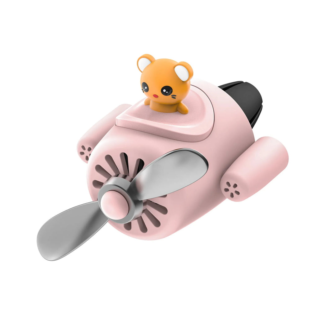 Cartoon aeroplane shaped car air outlet aromatherapy diffuser in choice of colours with fragrance pads