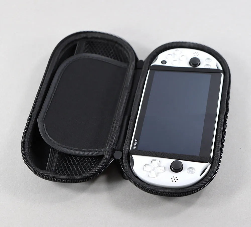 Shockproof storage bag for PSVita console in black, blue, and red colours