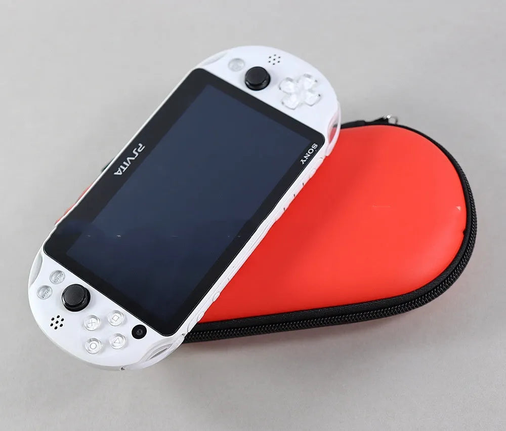Shockproof storage bag for PSVita console in black, blue, and red colours