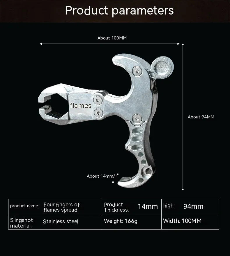 Zinc alloy two-axis archery and harpoon fishing release aid with clip