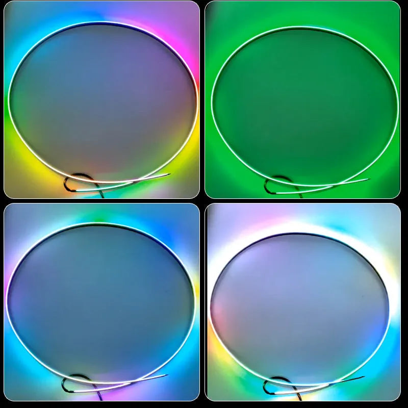 110cm car LED ambient lighting strip with remote control for interior vehicle illumination