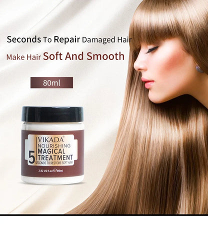 Deep moisturising hair mask in 80ml container for damaged hair treatment with 2-5 minute application