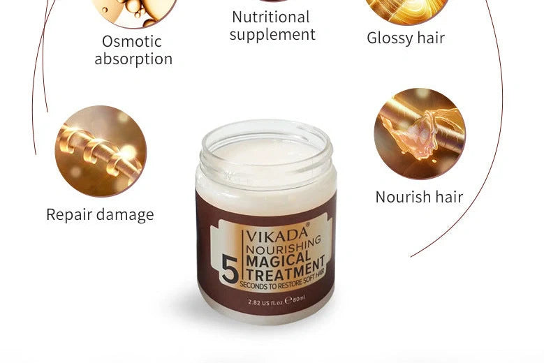 Deep Moisturising Hair Mask with 80ml formula repairs damaged hair texture to restore softness and smoothness in 2-5 minutes of application