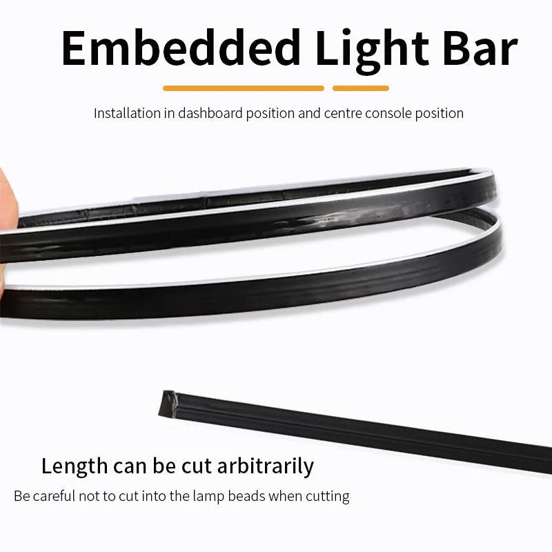Car central control ambience light with aluminium alloy construction and remote control