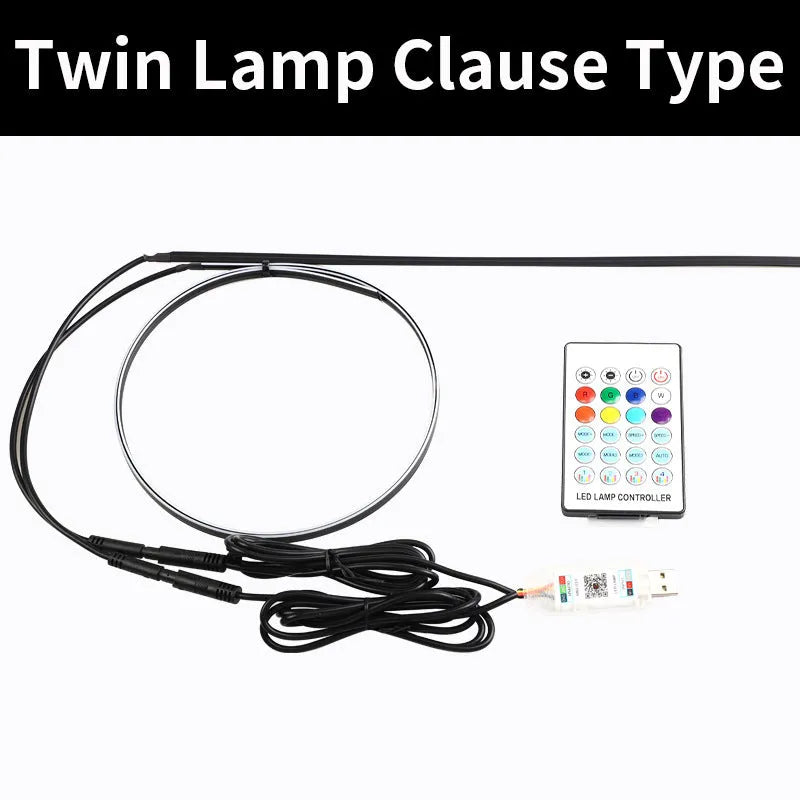 Car central control ambience light with aluminium alloy construction and remote control