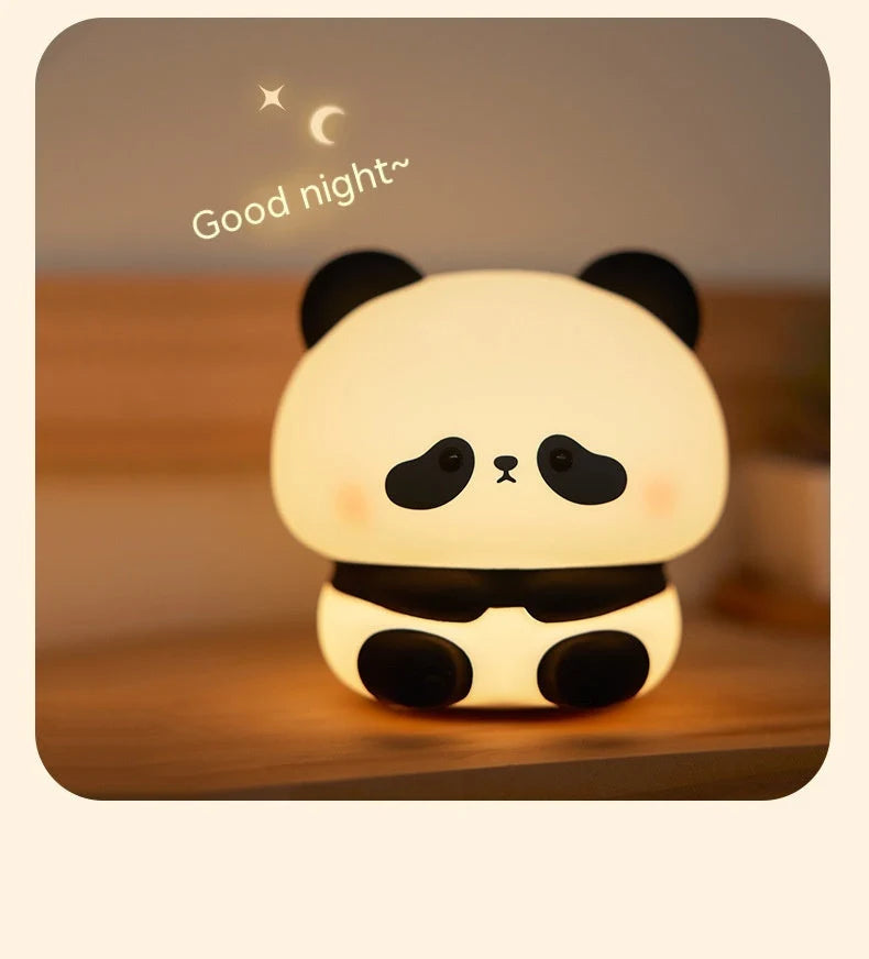 Panda LED Night Light with adjustable colors and USB rechargeable battery