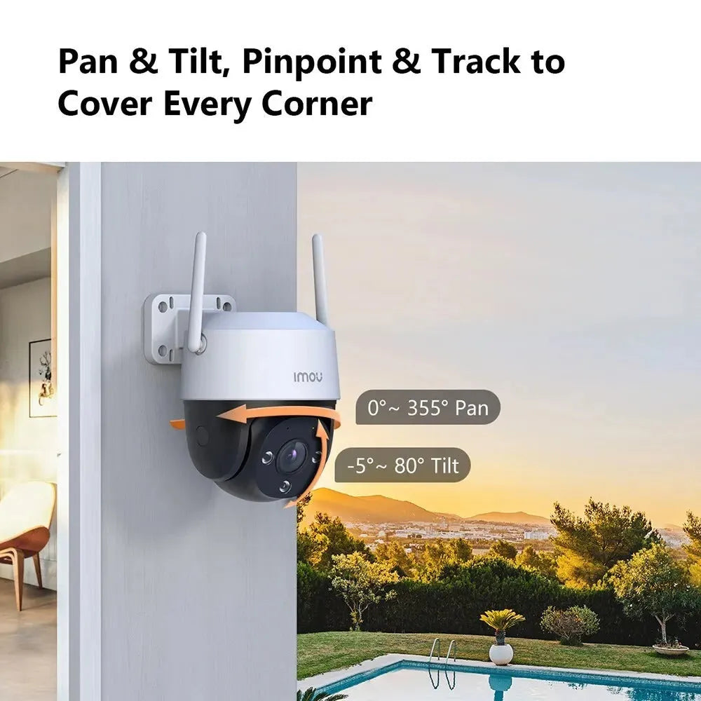 K71FT wireless 4G surveillance camera for indoor use with 1080p resolution and AI humanoid detection