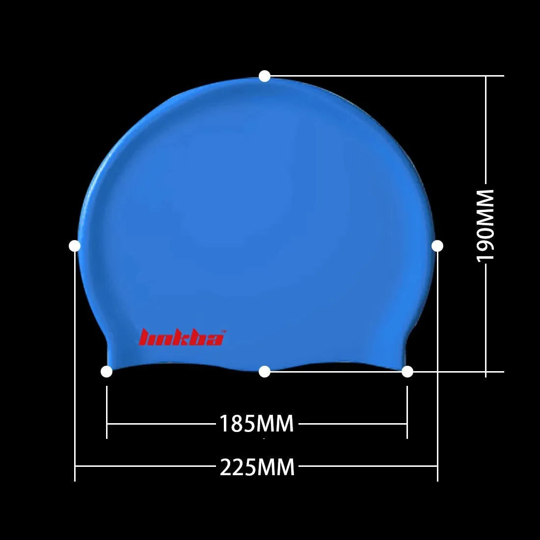 Silicone swimming cap with waterproof earmuffs in multiple colour options