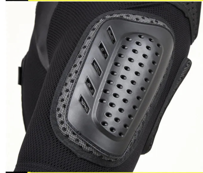 Black cycling hip pad protection pants showing hip guard area and size options S M L XL
