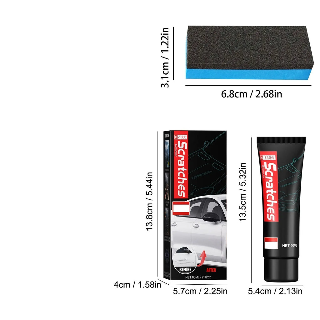 60ml tube of automotive scratch repair cream for car paint scratch removal
