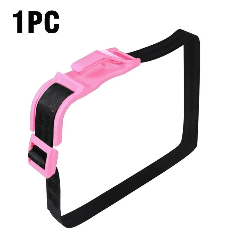 Universal car safety belt adjuster for pregnant women shown in black, green, pink, and white colour options.