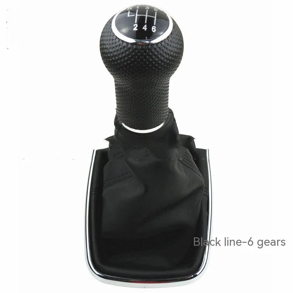 Volkswagen Mk4 gear shifter handle with silver frame and black lines for 6-speed manual transmission