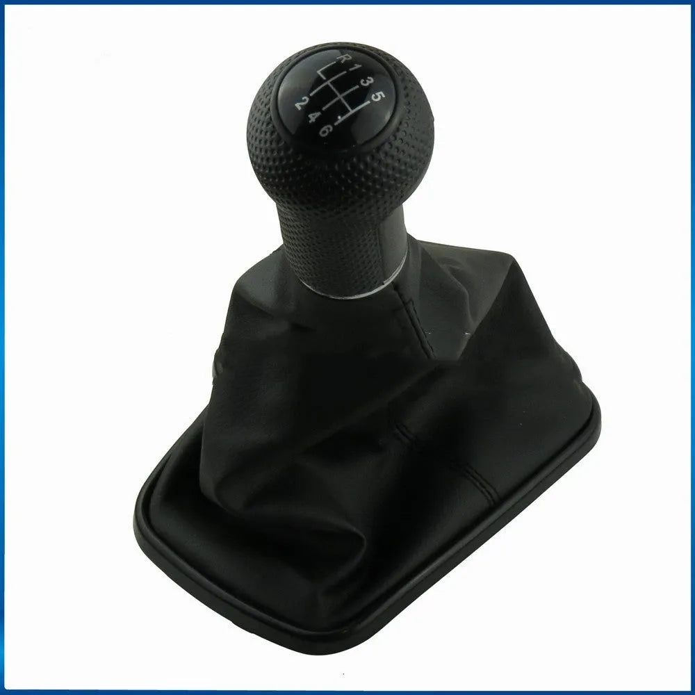 Volkswagen Mk4 gear shifter handle with silver frame and black lines for 6-speed manual transmission