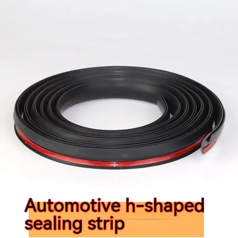 Car H-type self-adhesive sealing strip showing H-profile cross-section and adhesive backing