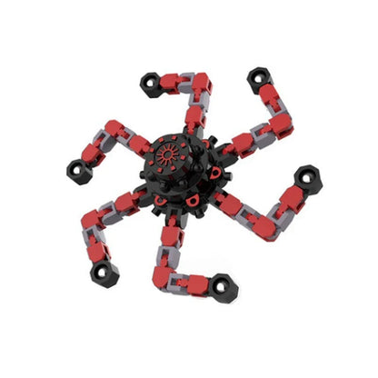 Transformative fidget spinner toy with deformable design, high-speed bearing, and suction cup for stress relief and entertainment