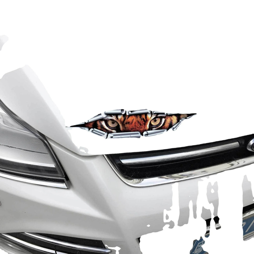 3D Tiger Eye or Eagle Eye pattern car bumper sticker measuring 10x35cm