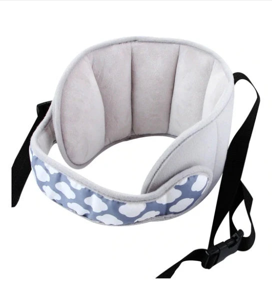 Adjustable car seat head support for babies and kids in various colors