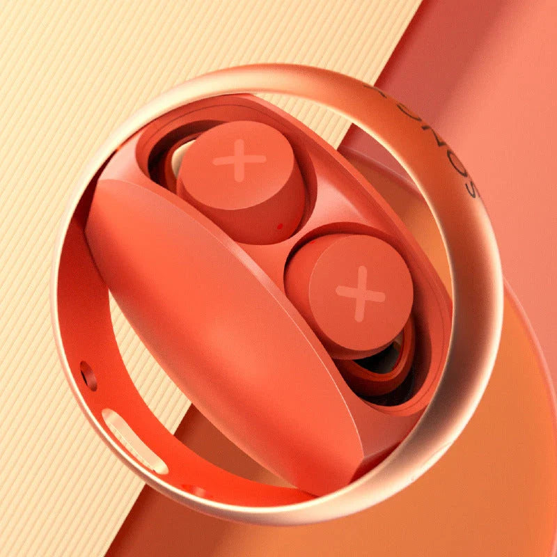 SONGX TWS wireless Bluetooth earphones with star-ring design and USB-C case