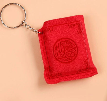 Mini Holy Bible Keychain with Jesus Cross in PVC colour leather, dimensions 4.5x6.0cm