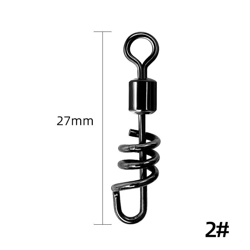 Stainless steel fishing swivel connector with brass barrel in multiple sizes