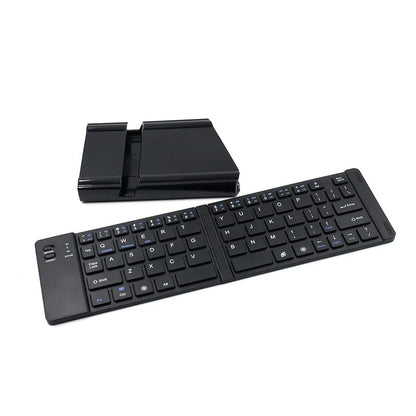 Compact foldable Bluetooth keyboard in black and white options