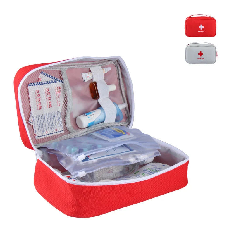 Large empty first aid kit in red, made from waterproof 600D Oxford cloth