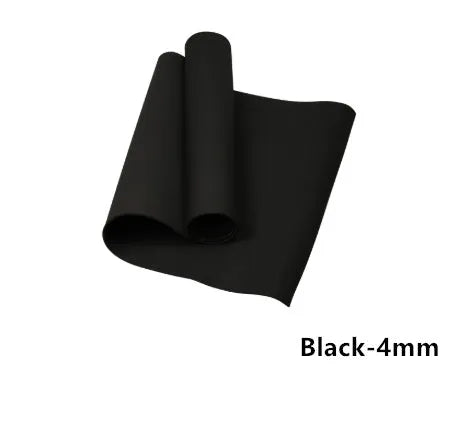 EVA yoga mat in blue showing 6mm thickness and textured anti-skid surface.