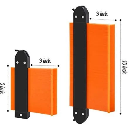 ABS plastic profile ruler with adjustable teeth and metric inch scale for measuring irregular shapes