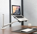 Dual arm laptop stand holder with 440mm arms, aluminium alloy and ABS construction, height adjustable 30-400mm