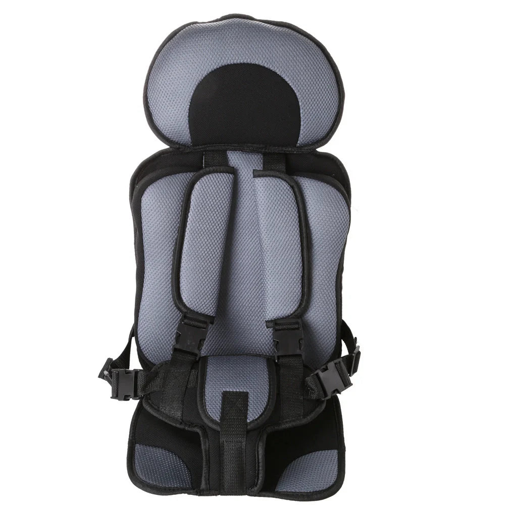 Portable baby safety seat mat with adjustable safety belt for car strollers