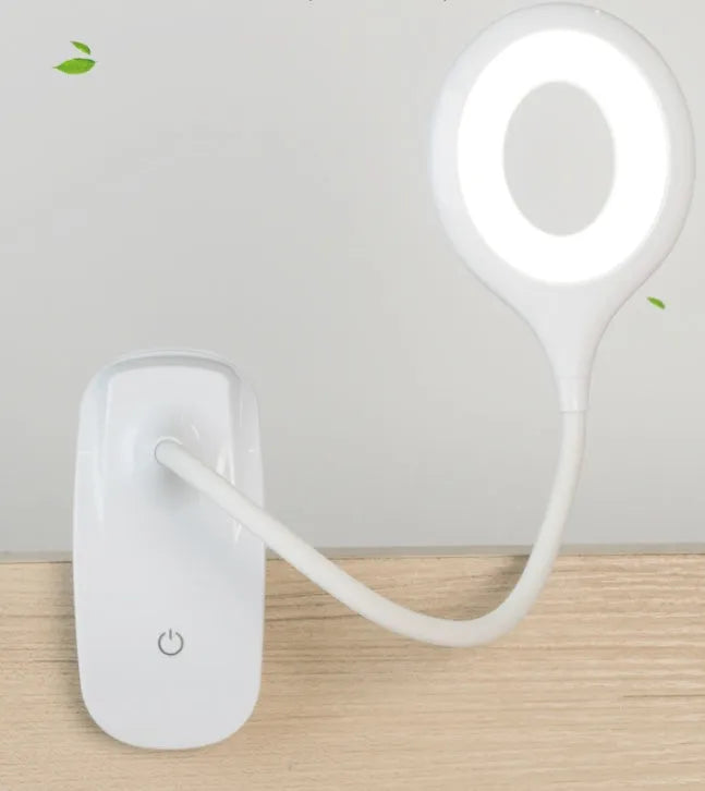 Touch switch LED charging small table lamp in black with ABS ring material, 18cm diameter and 20cm height