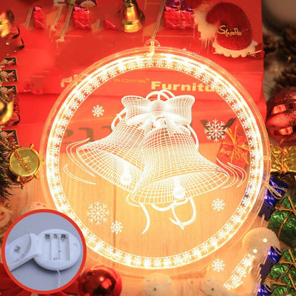 3D Christmas theme LED string lamp with warm white glow for festive home decor