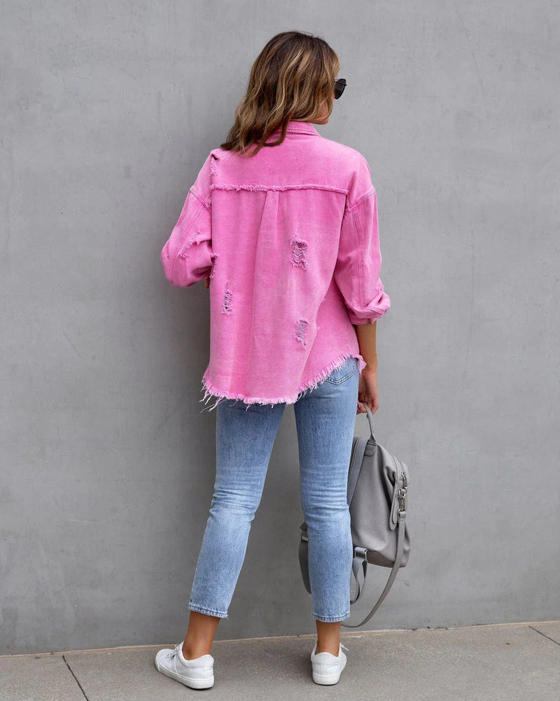 Trendy Ripped Casual Tops for Women