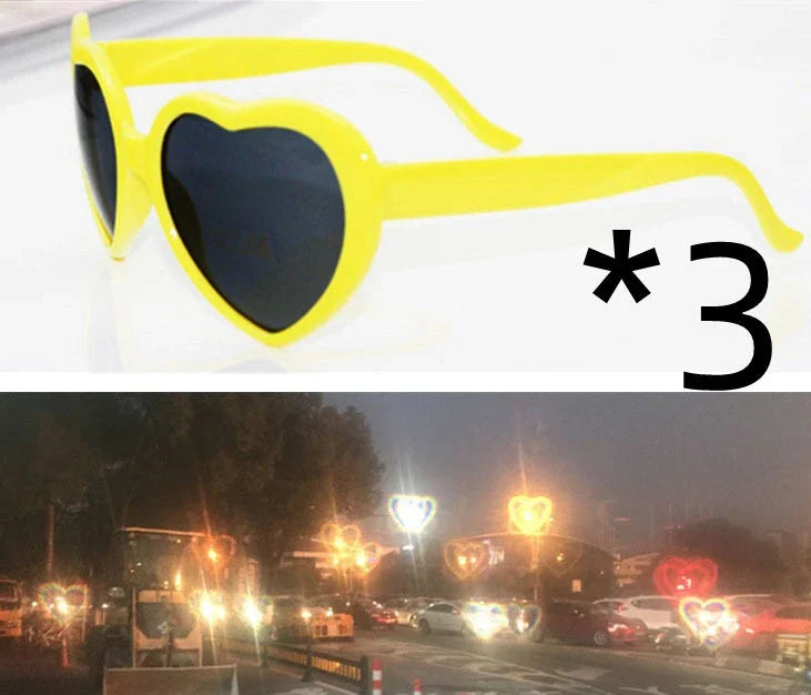 Night Lights Change Love Special Effects Glasses with heart-shaped light transformation