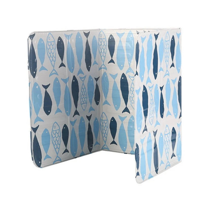 Foldable aluminium oil splatter screen for gas stoves