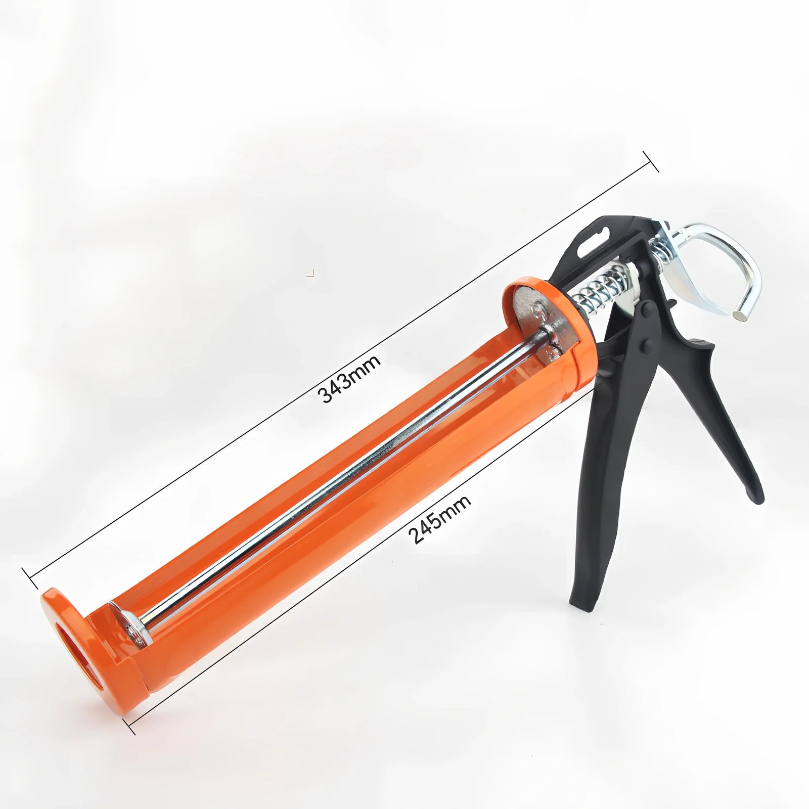 Stainless steel caulking nozzle applicator tool with 14 nozzles sized 5mm to 35mm for precise gap sealing