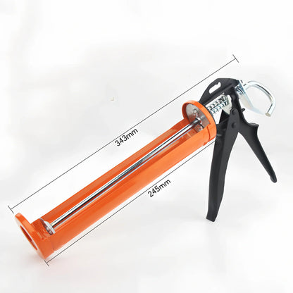 Stainless steel caulking nozzle applicator tool with 14 nozzles sized 5mm to 35mm for precise gap sealing