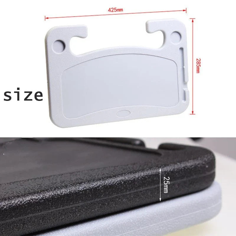 Adjustable steering wheel card table in black and gray, perfect for any automobile