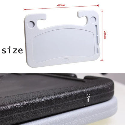 Adjustable steering wheel card table in black and gray, perfect for any automobile