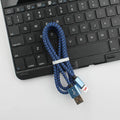 Hemp rope braided iPhone charging cable in multiple colours with 8PIN connector