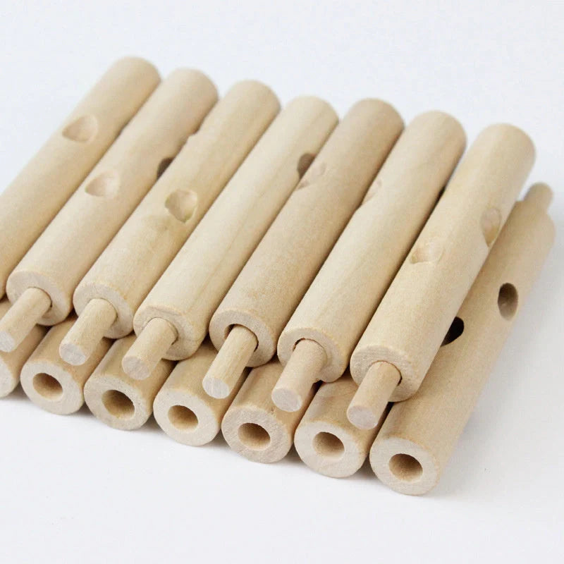 Natural wood Building Block Leaf Tree DIY toy for children's sensory development