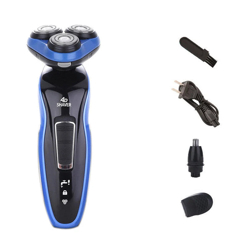4-in-1 Electric Shaver with Triple Blade for Men - Compact and Rechargeable