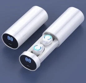 Wireless Dual Ear Bluetooth Headset in Black with graphene speakers