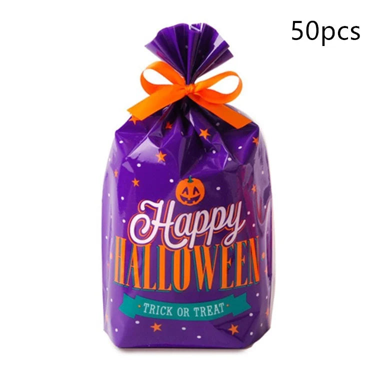 Holy Festival Candy Bag Halloween in orange and dark purple