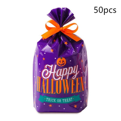 Holy Festival Candy Bag Halloween in orange and dark purple