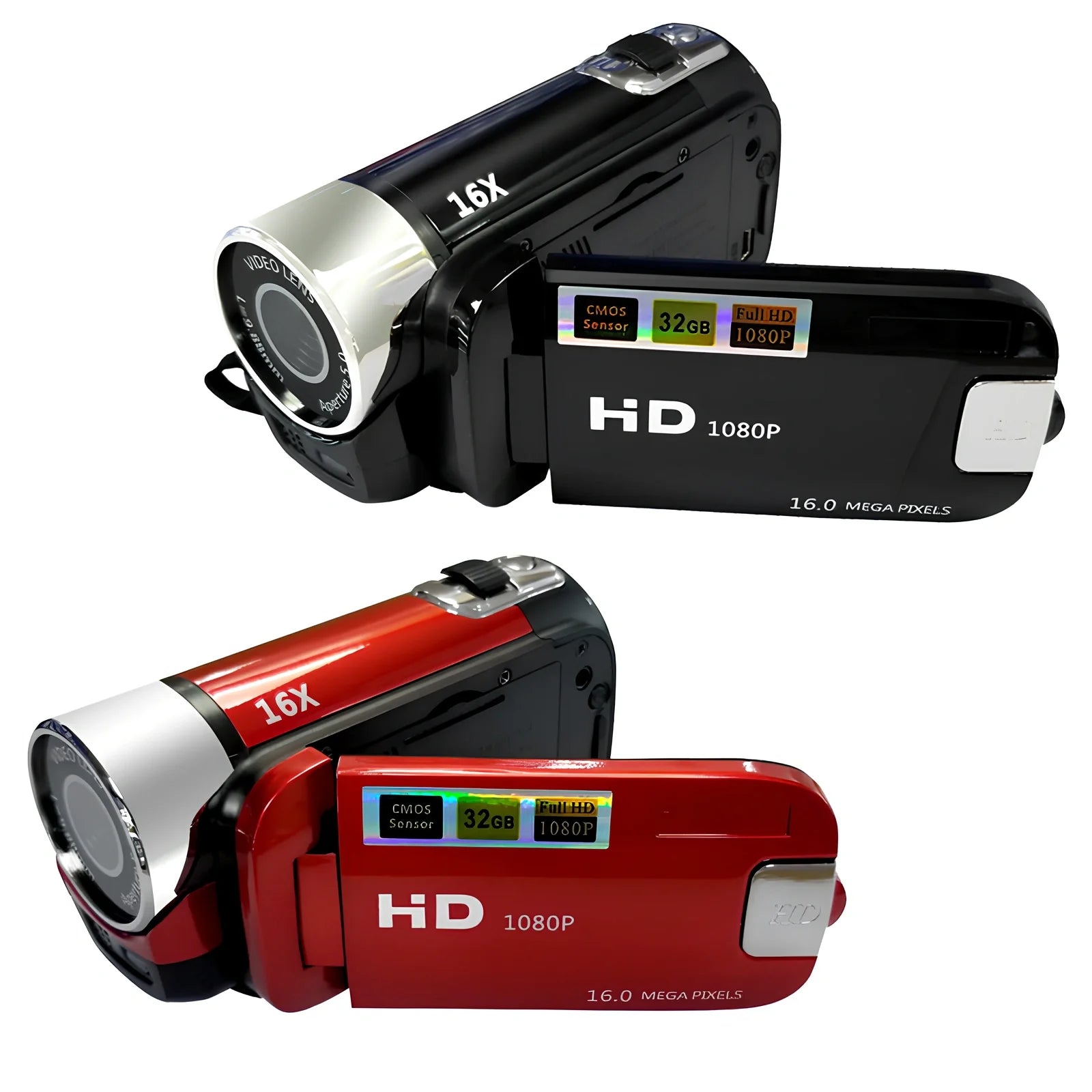 16 million pixel HD digital camera with 2.7-inch LCD screen showing image preview